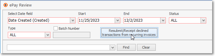 HelpFilesE-Pay-ResubmitReceiptDeclinedTransactionsOption